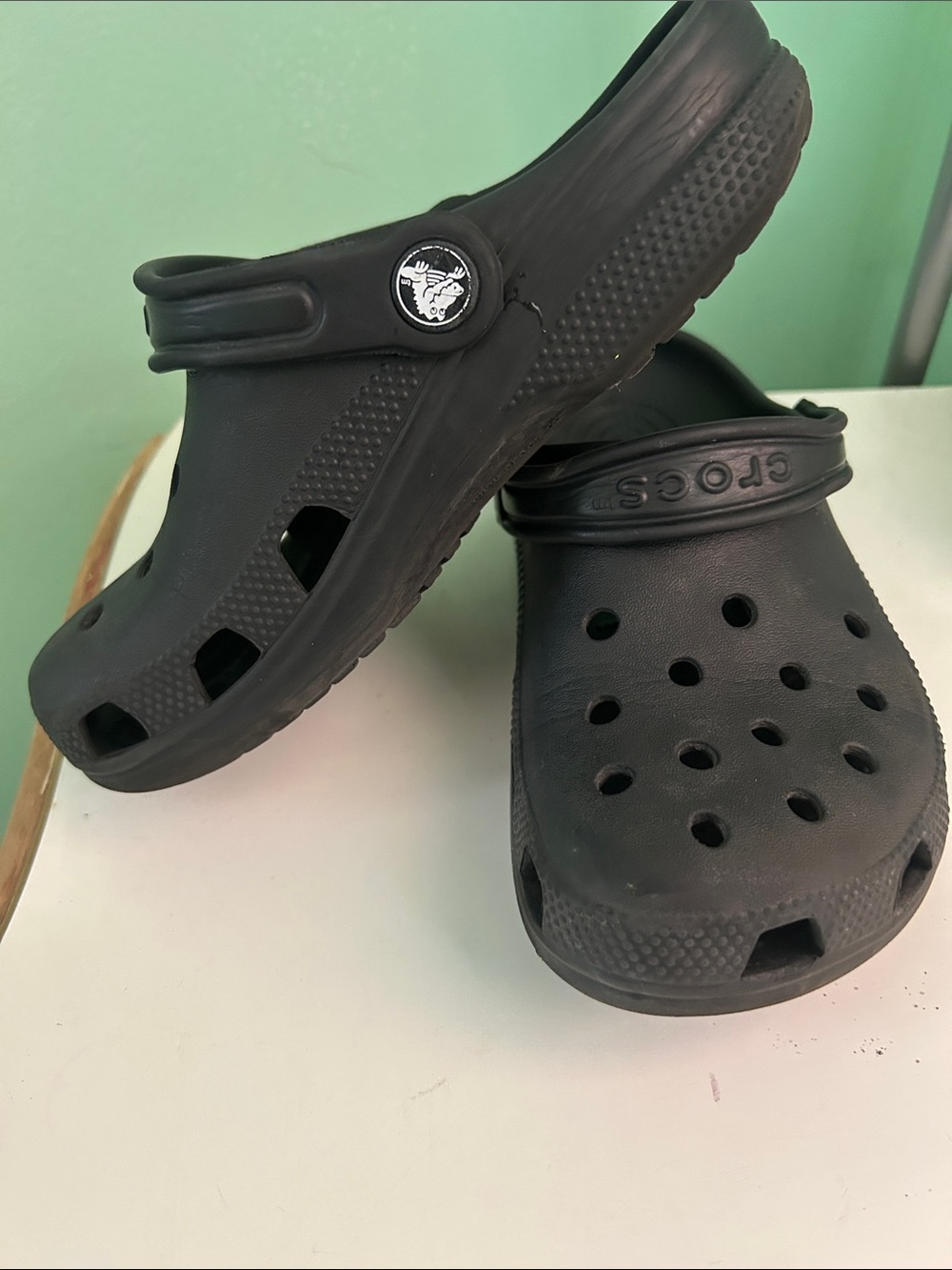 CROCS Black Classic Clog with Heel Strap
